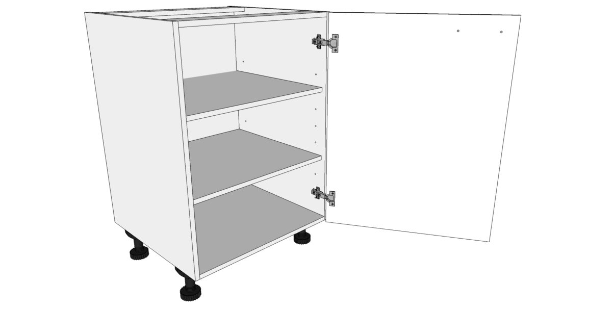 Klaar getuigenis Microprocessor Onderkast met volle deur en 2 verstelbare legplanken - Cheap it Simple