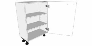 Onderkast 35 cm diep met volle deur en 2 verstelbare legplanken